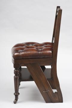 Mahogany Metamorphic Chair and Library Steps Circa 1870 - 121121