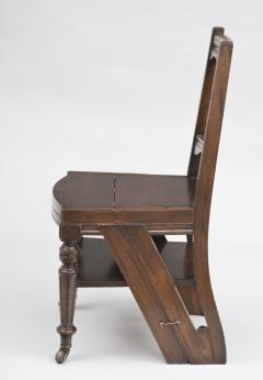 Mahogany Metamorphic Chair and Library Steps Circa 1870 - 121122