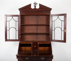 Mahogany Pediment Top Two Part Secretary - 2679764