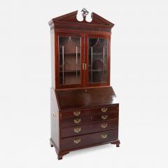 Mahogany Pediment Top Two Part Secretary - 2682299