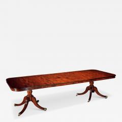 Mahogany Regency Style Two Pedestal Extending Dining Table - 2988386