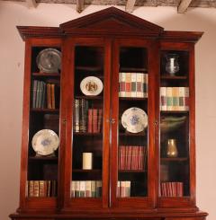 Mahogany Showcase Cabinet Or Library From The 18th Century - 3318573