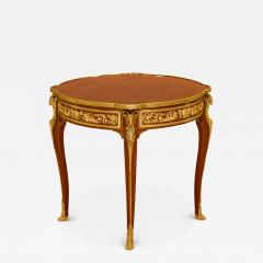 Mahogany Table With Marquetry In The Louis XV Style  - 4788487