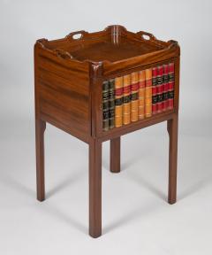 Mahogany Tray Top Book Spine Side Table - 2803500
