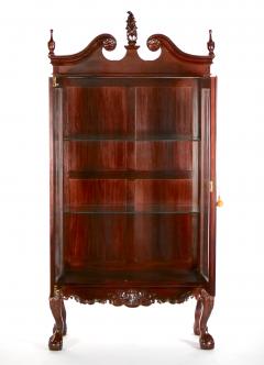 Mahogany Wood Chippendale Style Display Cabinet - 3076606