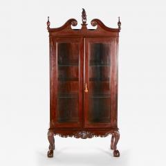 Mahogany Wood Chippendale Style Display Cabinet - 3078409