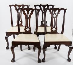 Mahogany Wood Framed 8 Chippendale Style Dining Chairs - 3301168