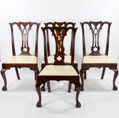 Mahogany Wood Framed 8 Chippendale Style Dining Chairs - 3301169