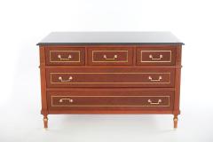 Mahogany Wood Marble Top Drawer Chest - 2471912