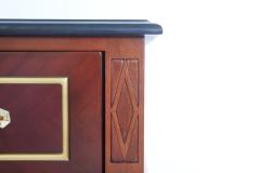 Mahogany Wood Marble Top Drawer Chest - 2471914