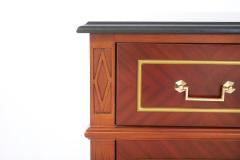 Mahogany Wood Marble Top Drawer Chest - 2471915