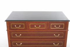 Mahogany Wood Marble Top Drawer Chest - 2471919