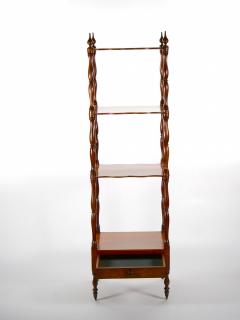 Mahogany Wood Regency Style Four Tiered Display Etagere - 3075026