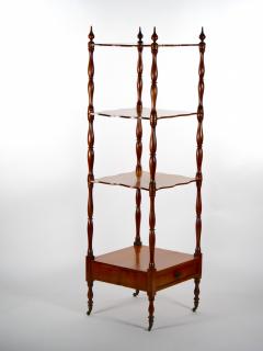 Mahogany Wood Regency Style Four Tiered Display Etagere - 3075028