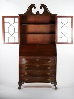 Mahogany Wood Slant Front Secretary Cabinet - 3075011