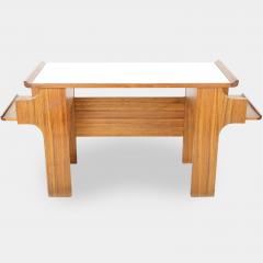 Mahogany and Laminate Modernist Desk Italy c 1950 - 4100773