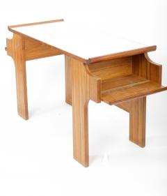 Mahogany and Laminate Modernist Desk Italy c 1950 - 4100798
