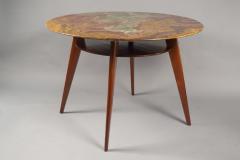 Mahogany and Onyx Center Table Italy c 1950 - 3041391