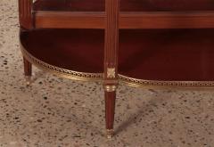 Mahogany bronze mounted Louis XVI style marble top console table - 3250406