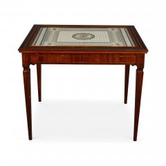 Mahogany sycamore and silk marquetry inlay centre table - 2676551
