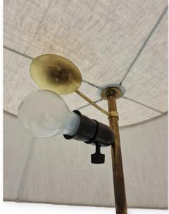 Maija Heikinheimo Maija Heikinheimo Floor Lamp MH801 in Linen Leather Valaistusty Artek 1950s - 4173872