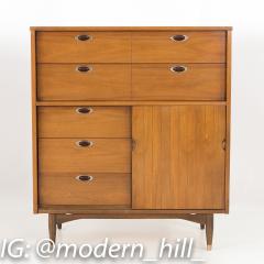 Mainline by Hooker 8 Drawer Mid Century Walnut Highboy Dresser - 2355194