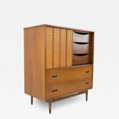 Mainline by Hooker Mid Century Caned Highboy Dresser Chest - 2360933