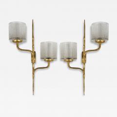 Maison Arlus 1960s bronze sconces by Arlus - 2951936