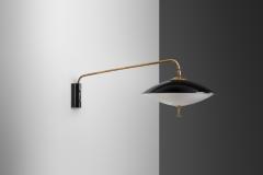Maison Arlus Adjustable Black Lacquered Metal Wall Light by Maison Arlus France ca 1950s - 4294790
