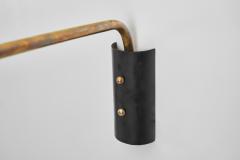 Maison Arlus Adjustable Black Lacquered Metal Wall Light by Maison Arlus France ca 1950s - 4294800