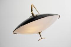 Maison Arlus Black Lacquered Metal Saucer Wall Lights by Maison Arlus France 1950s - 3555410