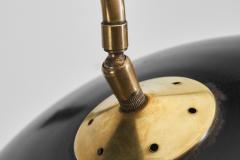 Maison Arlus Black Lacquered Metal Saucer Wall Lights by Maison Arlus France 1950s - 3555419