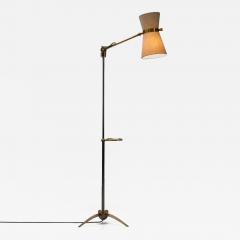 Maison Arlus Brass Floor Lamp with Tripod Base by Maison Arlus Attr France 20th Century - 4115067