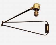 Maison Arlus Large folding and adjustable wall light Maison Arlus Paris France circa 1950 - 4477220