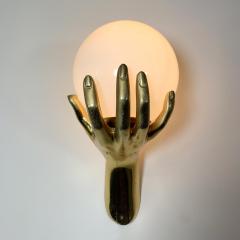 Maison Arlus Maison Arlus Gilt Bronze Hand Wall Sconce France 1970s - 3042209