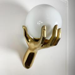 Maison Arlus Maison Arlus Gilt Bronze Hand Wall Sconce France 1970s - 3042212