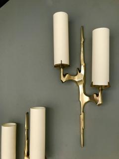 Maison Arlus Pair of Bronze Sconces by Arlus France 1960s - 839891