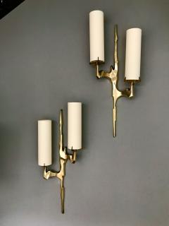 Maison Arlus Pair of Bronze Sconces by Arlus France 1960s - 839893