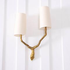 Maison Arlus Pair of Bronze Sconces or Wall Lamps from Maison Arlus Felix Agostini style - 550815