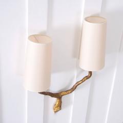 Maison Arlus Pair of Bronze Sconces or Wall Lamps from Maison Arlus Felix Agostini style - 550816