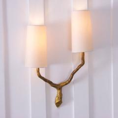 Maison Arlus Pair of Bronze Sconces or Wall Lamps from Maison Arlus Felix Agostini style - 550817