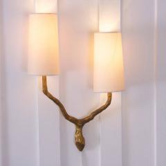 Maison Arlus Pair of Bronze Sconces or Wall Lamps from Maison Arlus Felix Agostini style - 550818