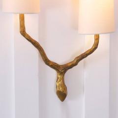Maison Arlus Pair of Bronze Sconces or Wall Lamps from Maison Arlus Felix Agostini style - 550820
