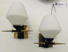 Maison Arlus Pair of French Arlus 1960s Mid Century Wall Lamps - 3290720