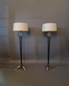 Maison Arlus Pair of French Midcentury Floor Lamps by Arlus - 4477639