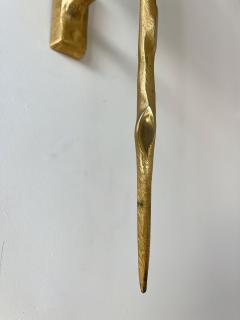 Maison Arlus Pair of Gilt Bronze Sconces by Maison Arlus France 1960s - 2211138