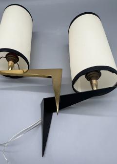Maison Arlus Pair of double lighting wall lights Maison Arlus Paris France circa 1950 - 4428298