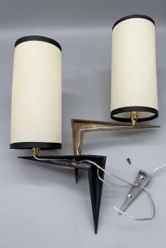 Maison Arlus Pair of double lighting wall lights Maison Arlus Paris France circa 1950 - 4428300