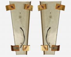 Maison Arlus Pair of glass lighting sconces Editions Maison Arlus Paris France circa 1960 - 3920496