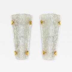 Maison Arlus Pair of glass lighting sconces Editions Maison Arlus Paris France circa 1960 - 4522410